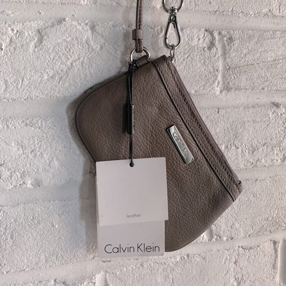 Calvin Klein Taupe Wristlet